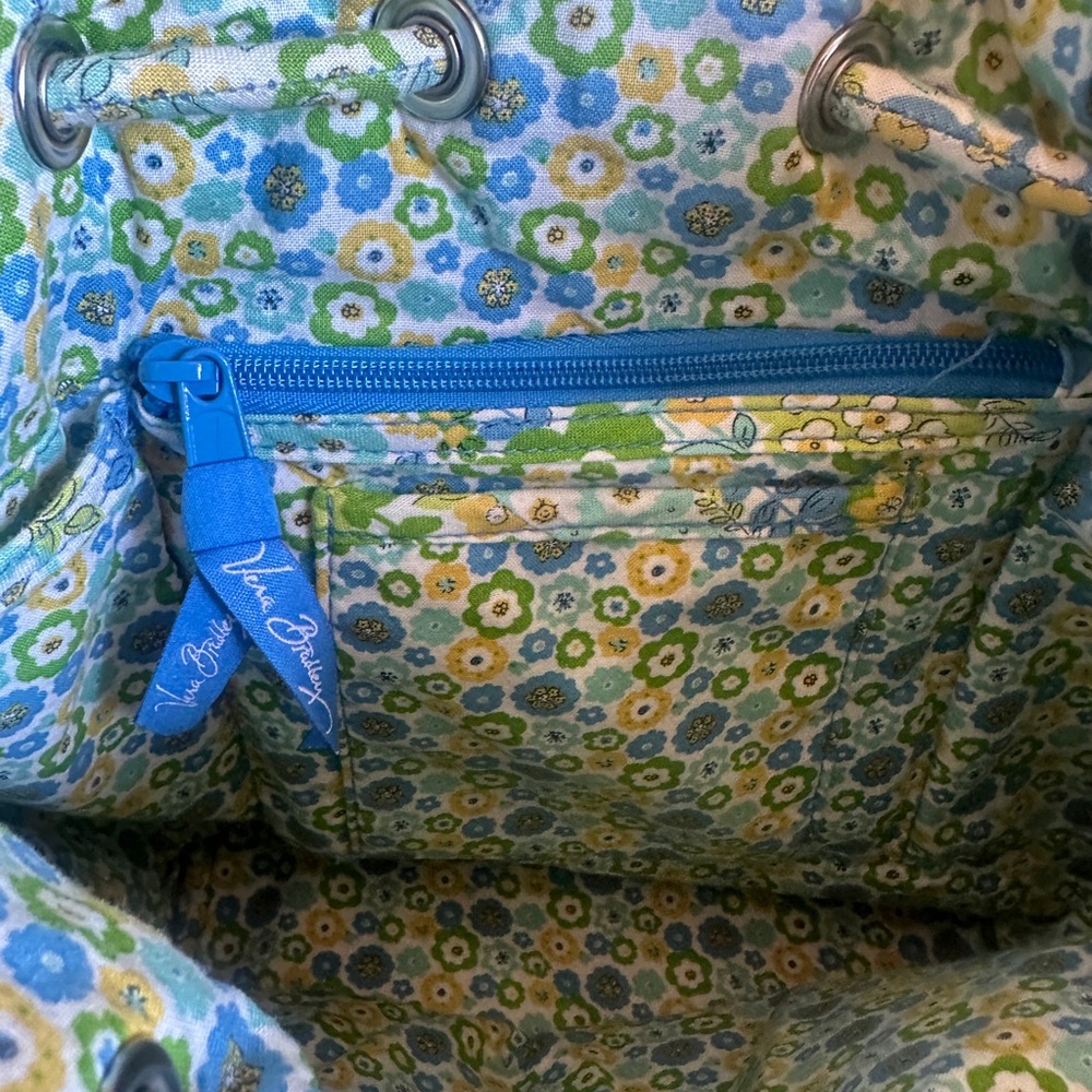 Vera Bradley Green and Blue Floral Crossbody Bag - Picture 10 of 10